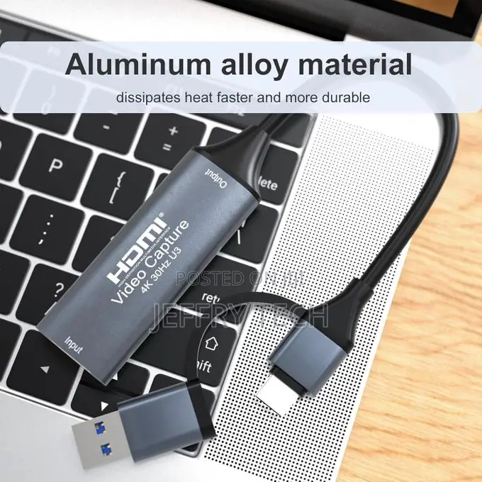 Video Capture Card, Hdmi to Usb 3.0 Type-C for Gaming, Ma
