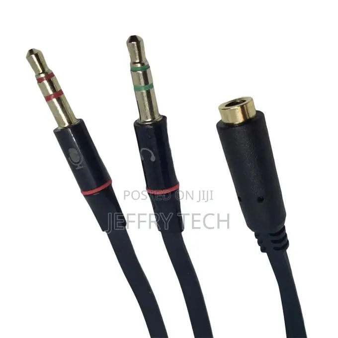 Y-Splitter 1 Female to 2 Male 3.5mm Mic Stereo Audio Adapte