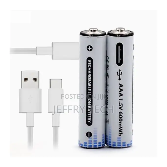 2 Aaa Rechargeable Lithium-Ion Type C Batteries