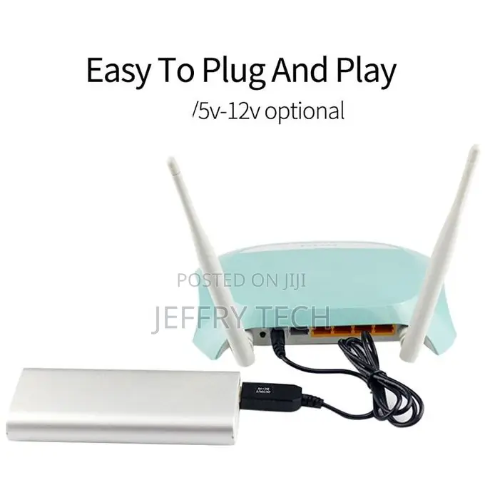 Usb Boost Cable 5v to 12v 1a Converter to Router\Modem\Wifi