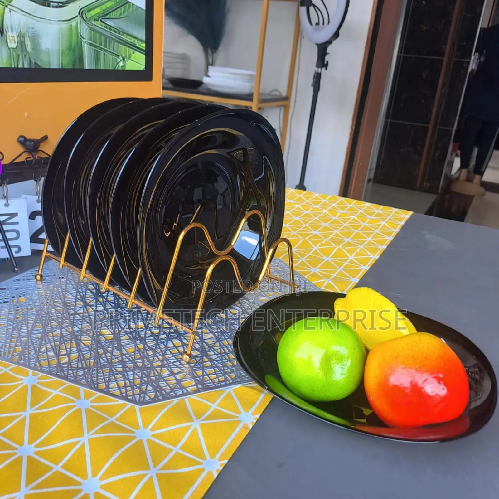 6 PCS 11' Black Dinner Plates