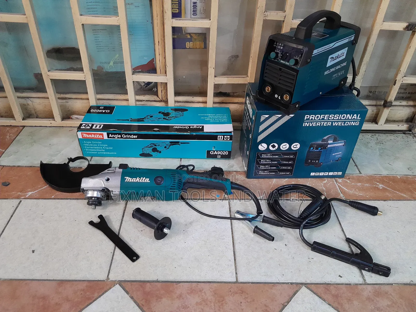 Powerful Makita Welding Machine 500a And Angle Grinder 2100w 9 Inches