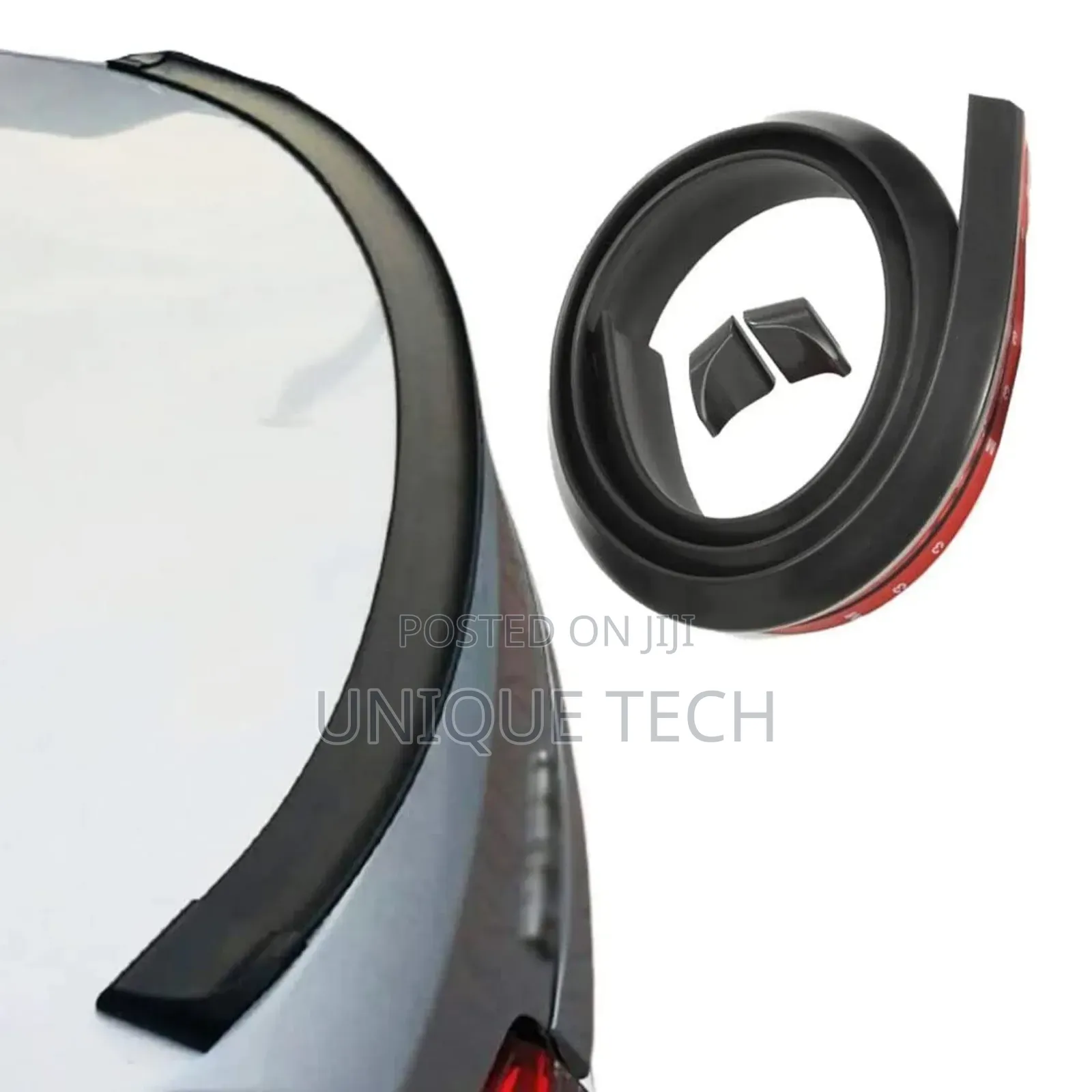 Black Rubber Car Spoiler Universal Fit Trunk Lip