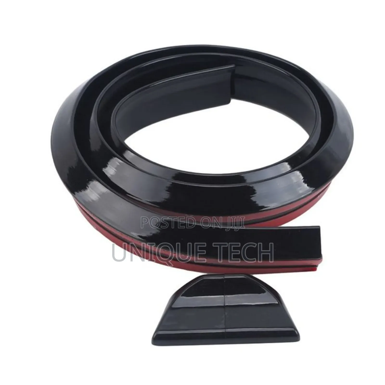 Universal Black Rubber Rear Spoiler Lip Guard for Vehicles