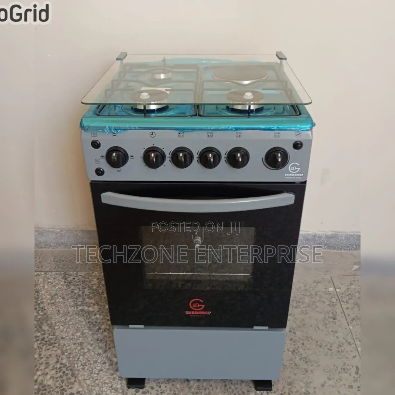 Eurochef 50*55cm 3g +1e Standing Cooker With Electric Oven 