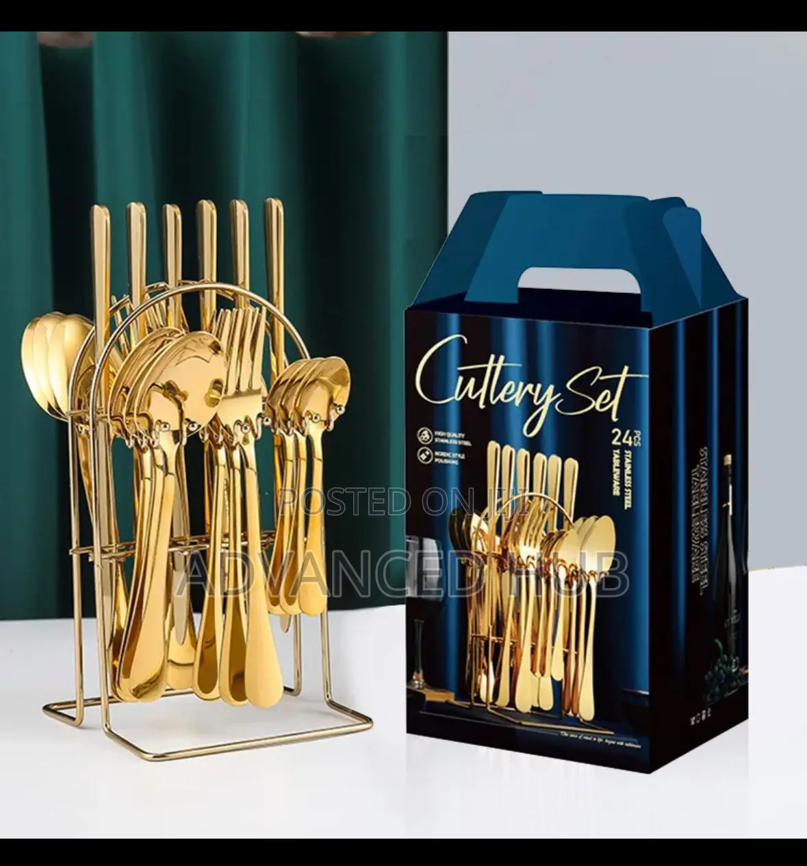 24pc Gold Cutlery Set