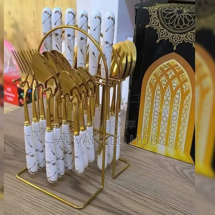 24pc Gold Cutlery Set