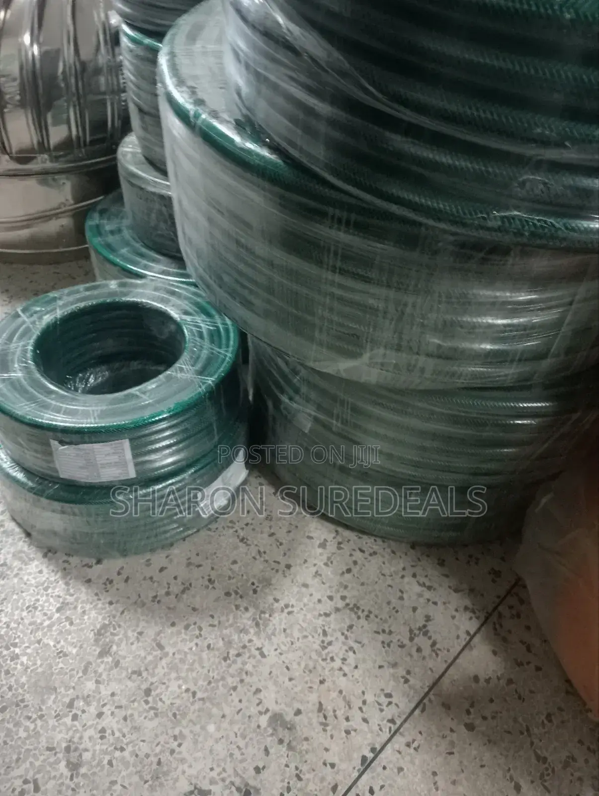 50m Braided Green Hose Pipe 12mm1/2