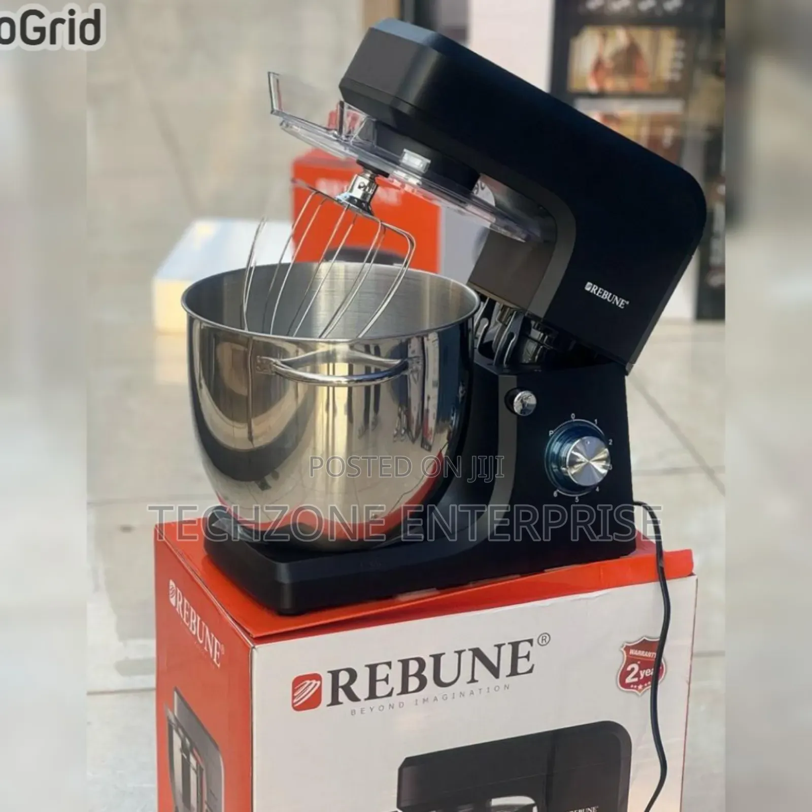 Rebune Electric Mixer, 10l Bowl With Handle, With 2000 Watts 