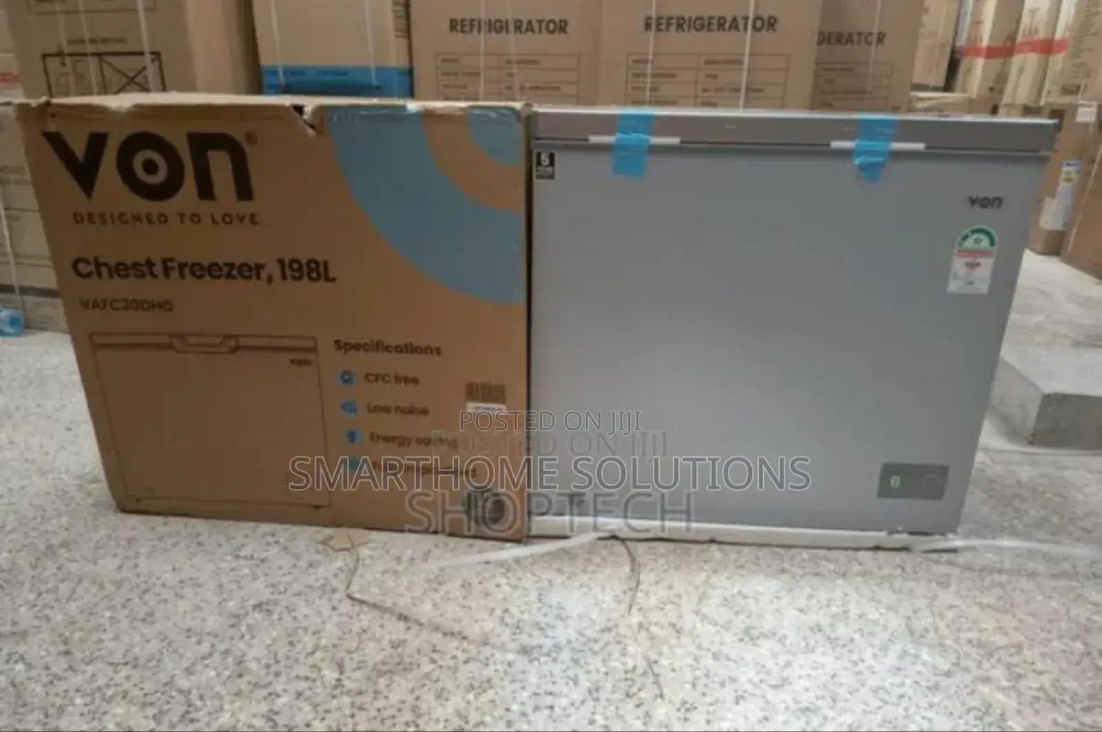 Colour Grey Von198litres Electric Deeep Freezers. Brand New