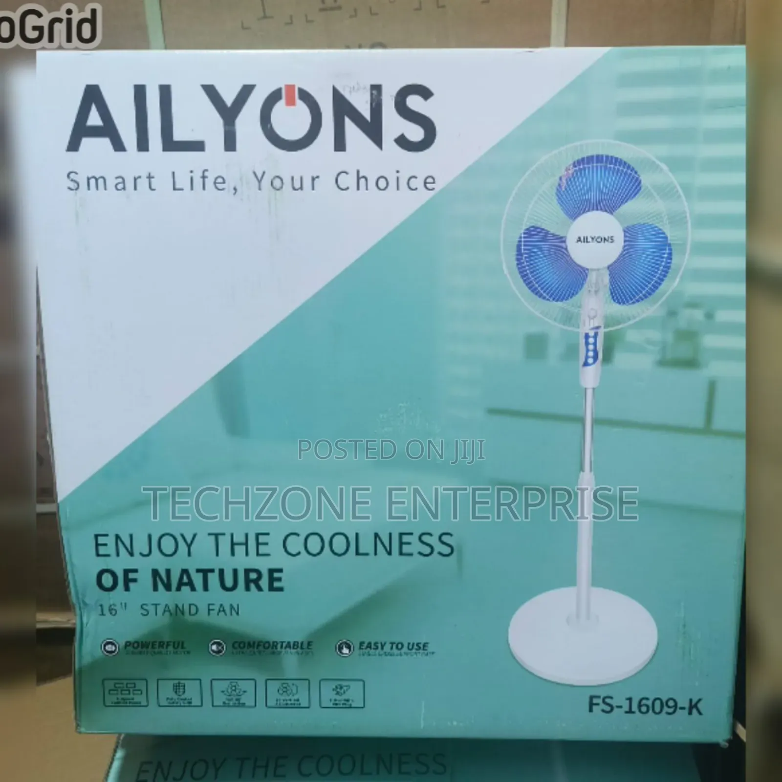 Ailyons 16inch Standing Fan With Low Power Consumption