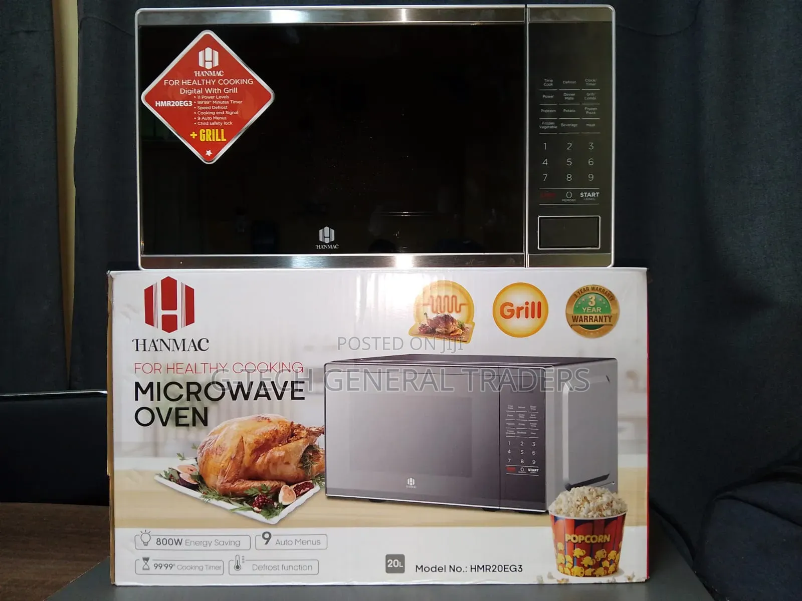 Hanmac 20l 800w Digital Microwave Oven With Grill Functionality
