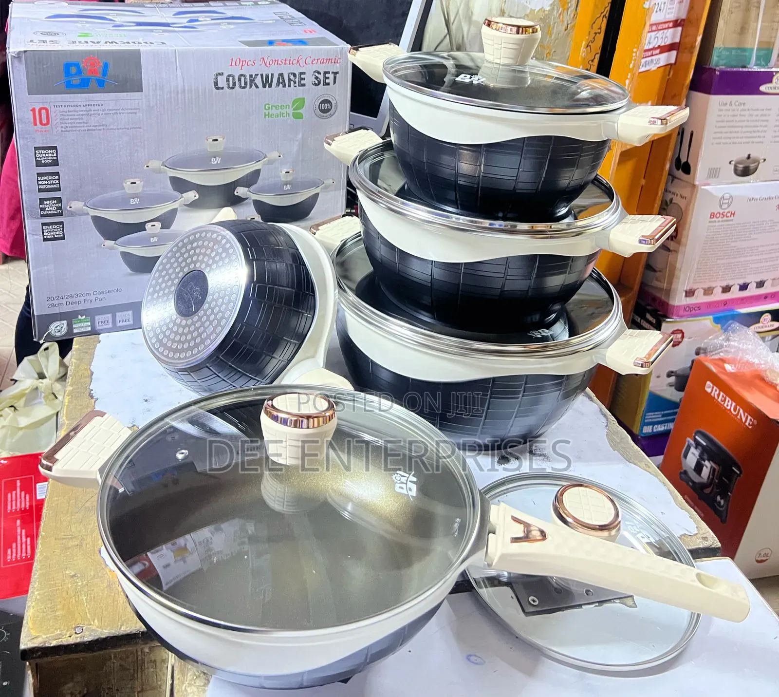 10 Pcs Bw Healthy Ceramic Cookware