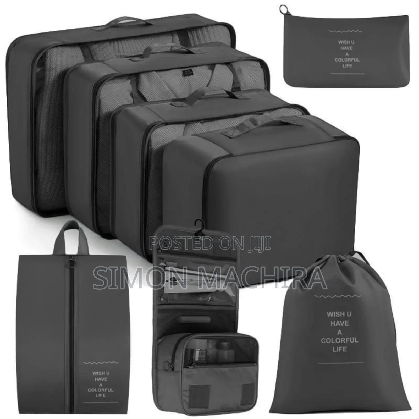 8pcs Luggage Travel Organizers for Suitcase With Toiletry Case