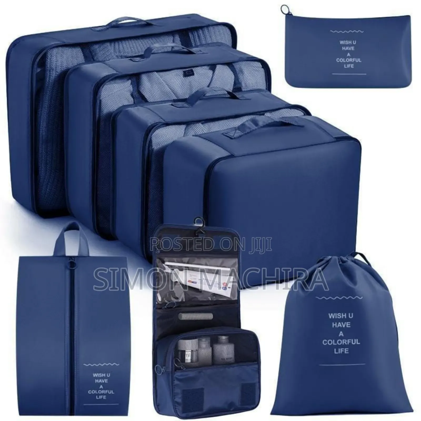 8pcs Luggage Travel Organizers for Suitcase With Toiletry Case