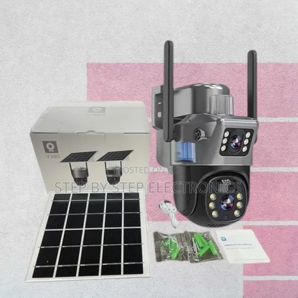Wireless 4g Simcard PTZ Solar Security Camera With Dual Hd Lenses