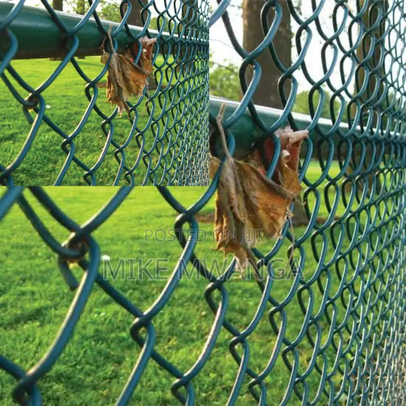 High Security PVC Coated Chain Link/ Green