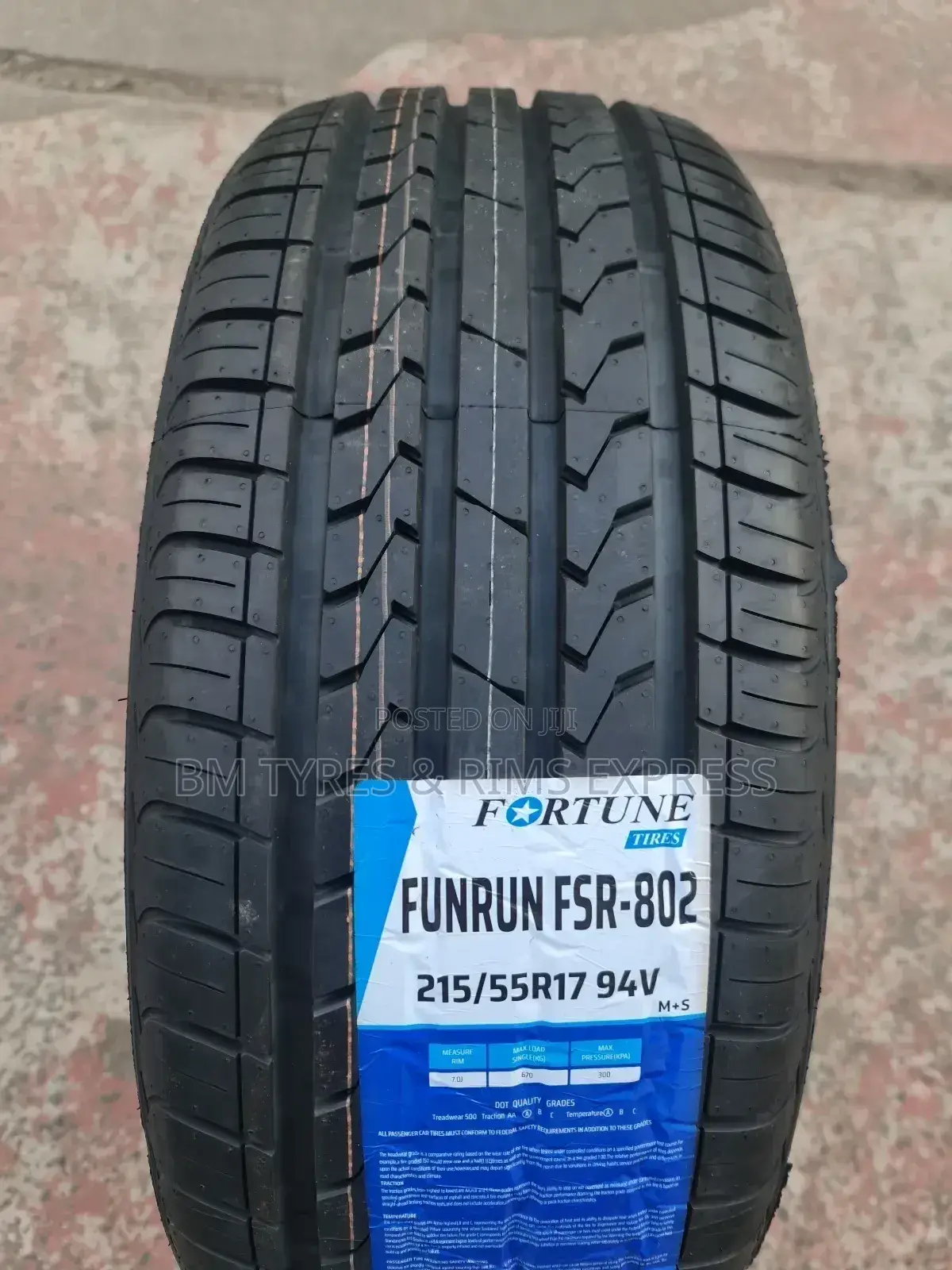 215 /55 R17 Fortune Tyres.