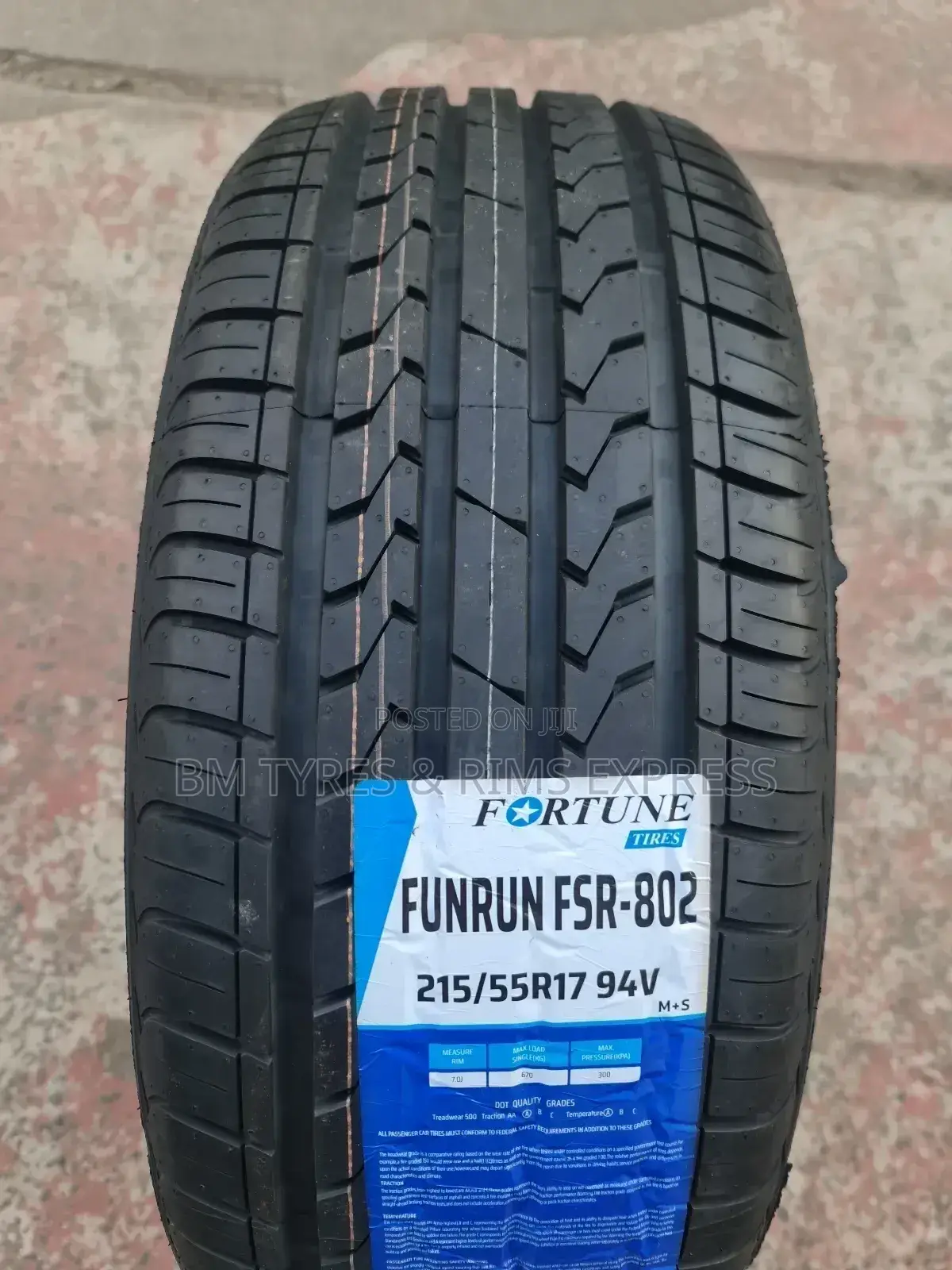 215 /55 R17 Fortune Tyres.