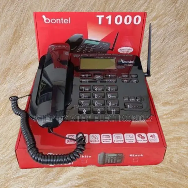 Bontel T1000 Wireless GSM Desktop Phone With Dual Sim and Loud Speaker
