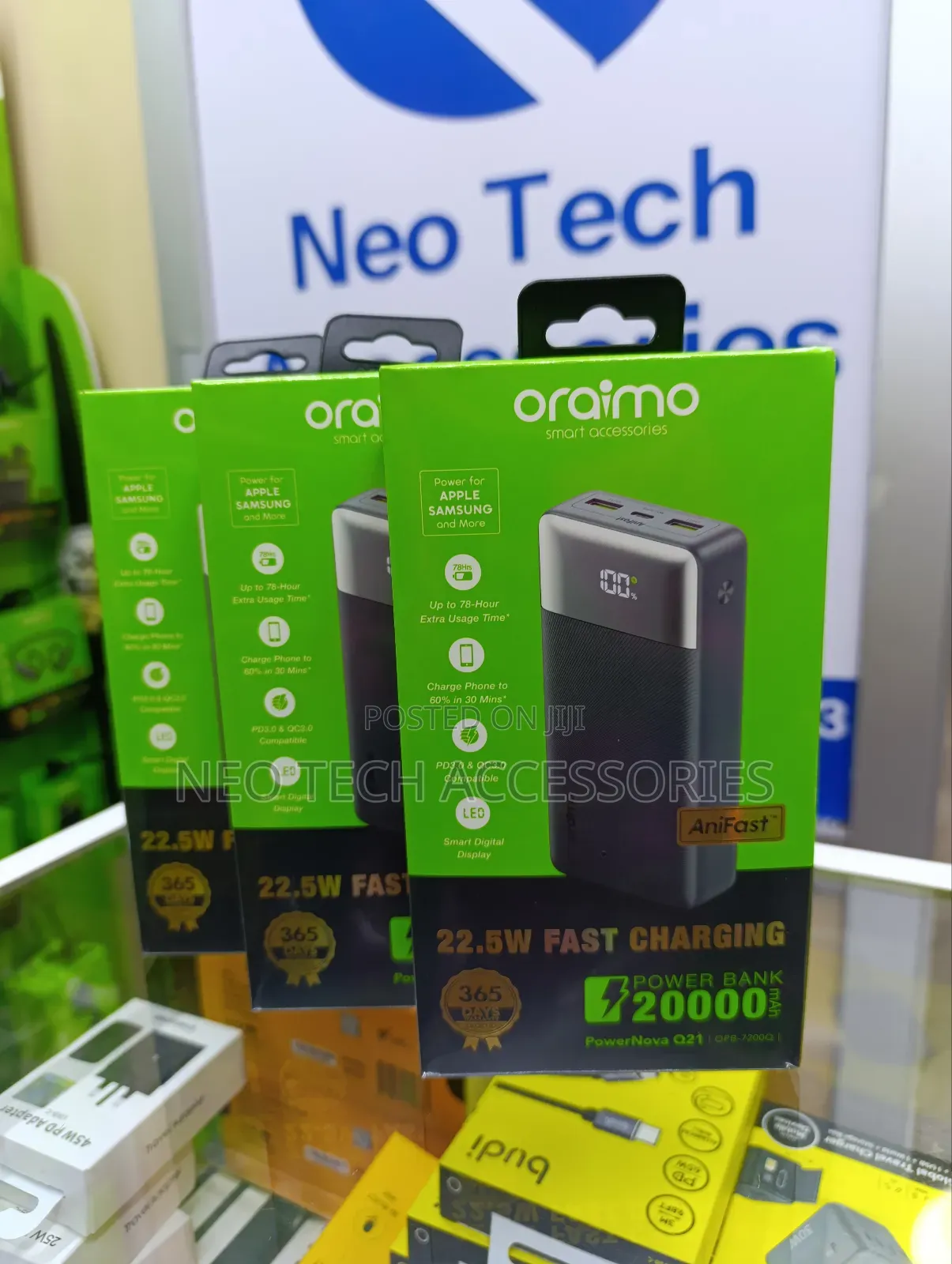 Oraimo Powernova Q21|
Opb-7200q
-20000mah 22.5w With Display