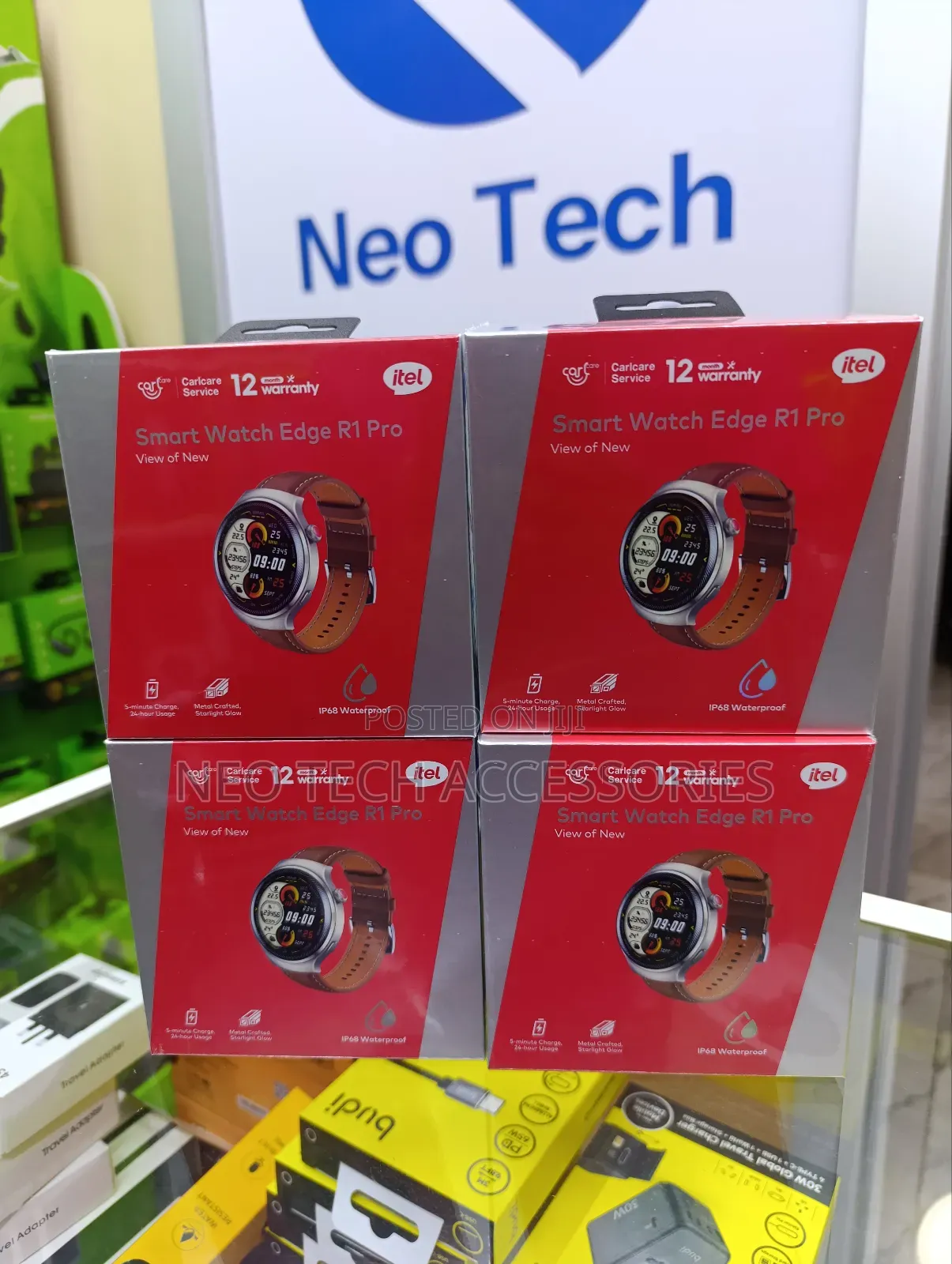 Itel Edge R1 Pro ( Brownfaux Leather Strap)