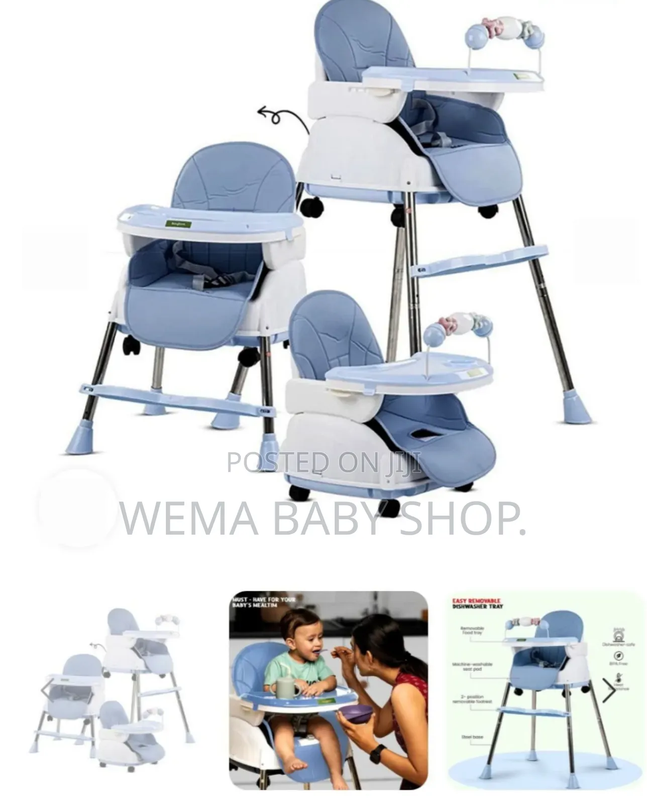 4 in 1 Convertible High Baby Feeding Chair