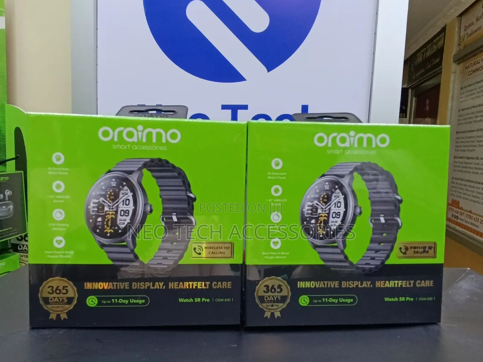 Oraimo Watch 5r Pro 1.43" Amoled 2.5d Floating Interface Ip68 Watch