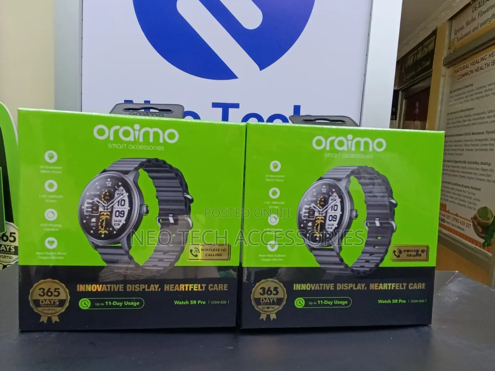 Oraimo Watch 5r Pro 1.43" Amoled 2.5d Floating Interface Ip68 Watch