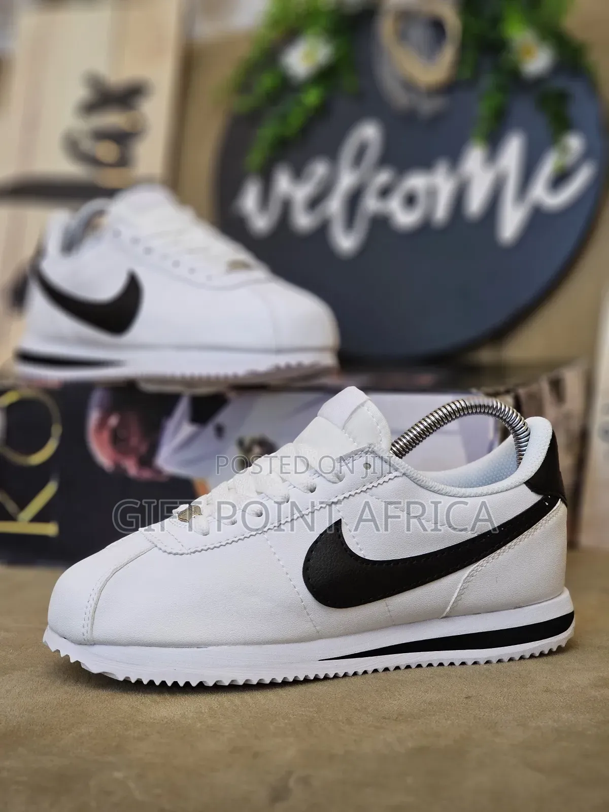 White Nike Cortez Sneakers