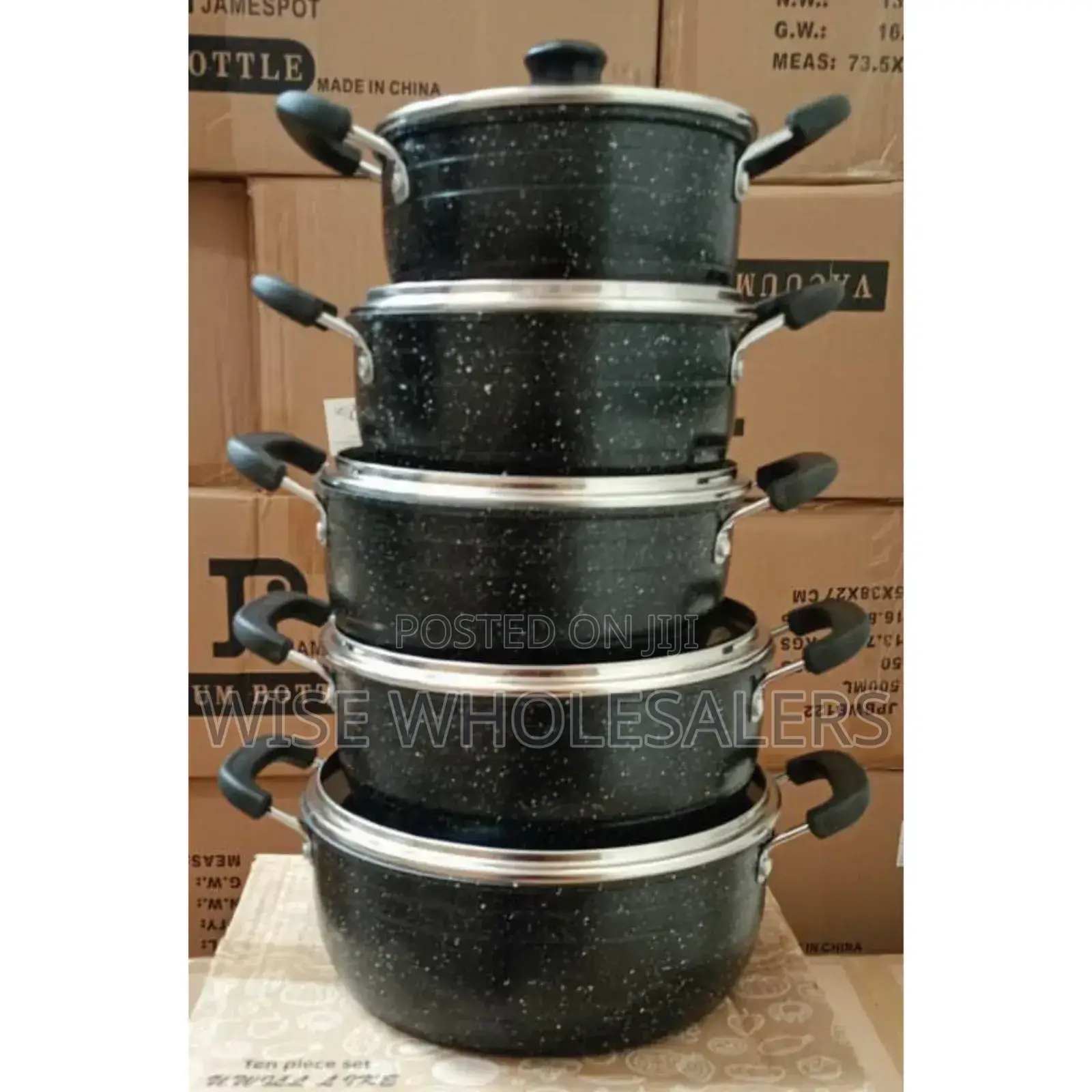 James Pot Black Cookware Set