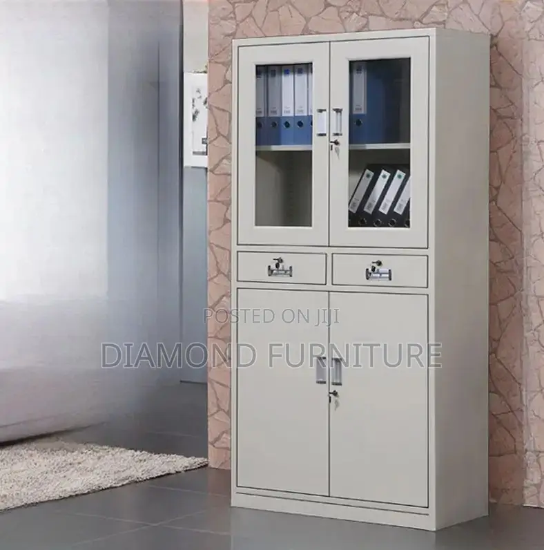 Office Furniture; -Durable 2-Door Metallic Cabinet With Locking System