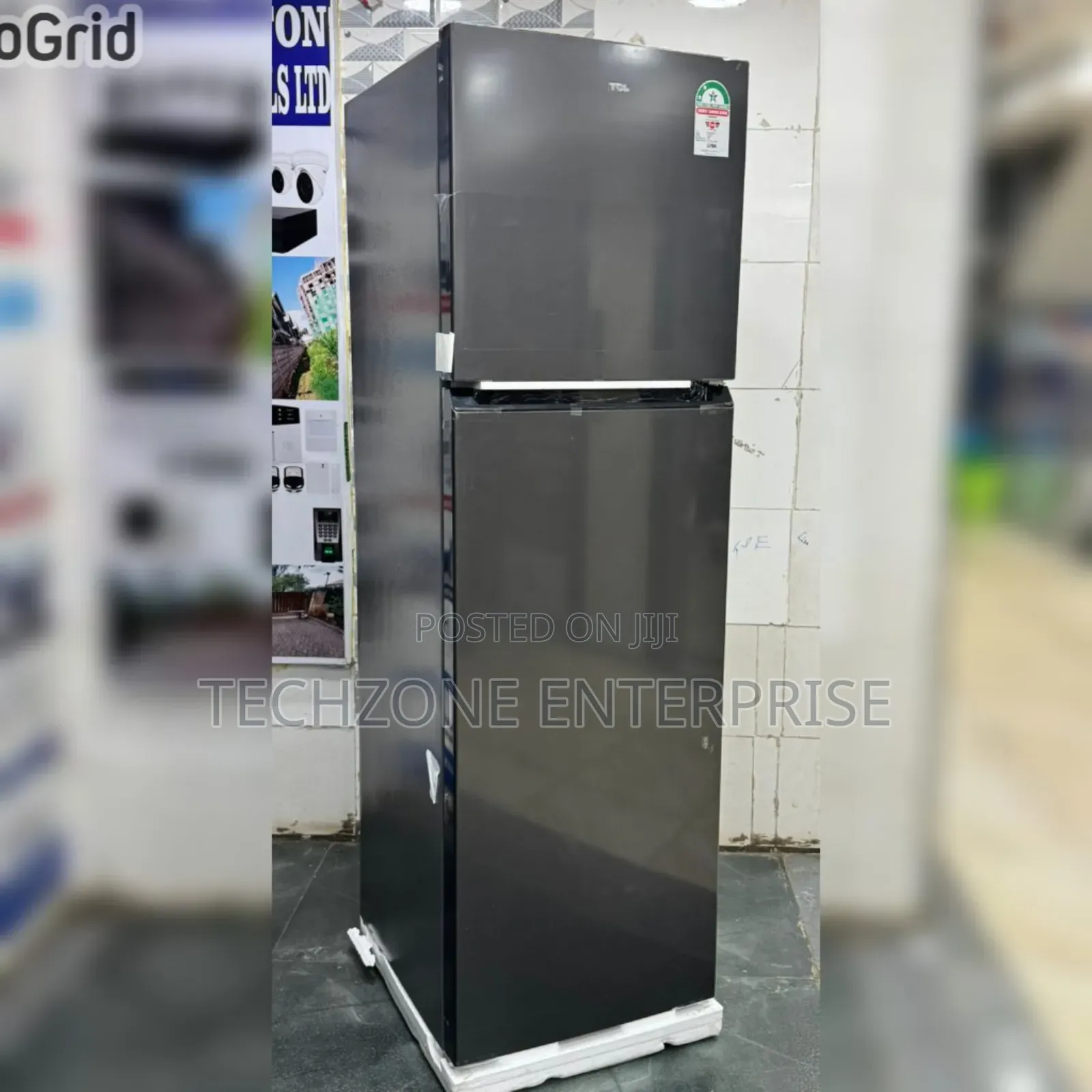 TCL P370tm 286l Top Mounted Refrigerator, Dark Silver 