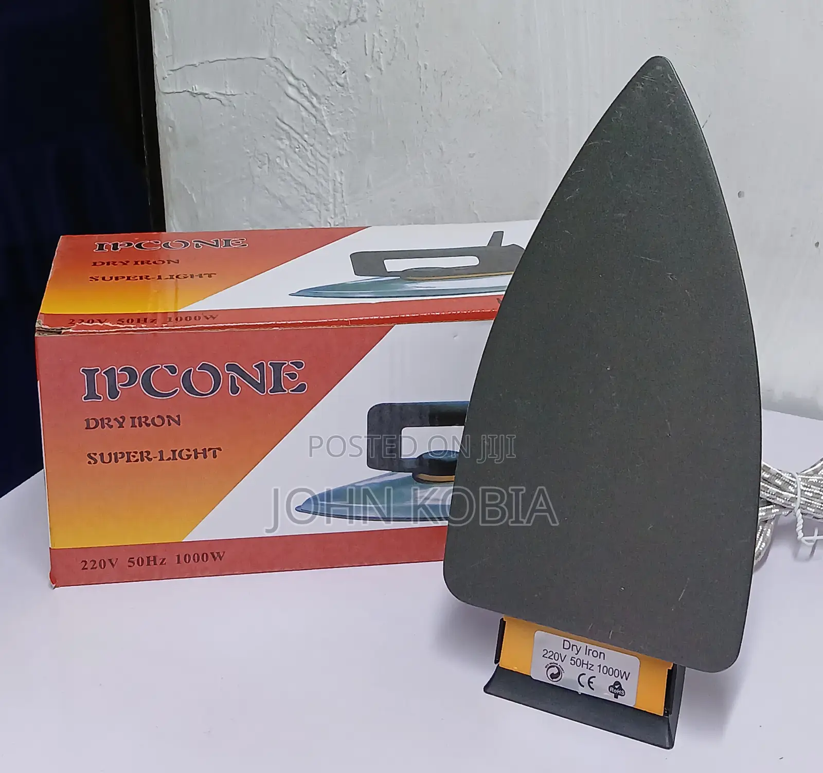 1000 Watts Ipcone Dry Iron, Nonstick Soleplate