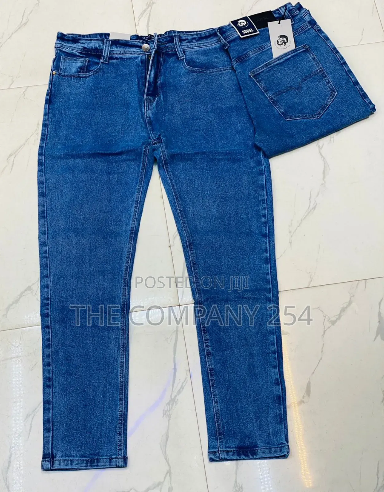 Quality Denim Casual Plain Men Business Jeans Trousers