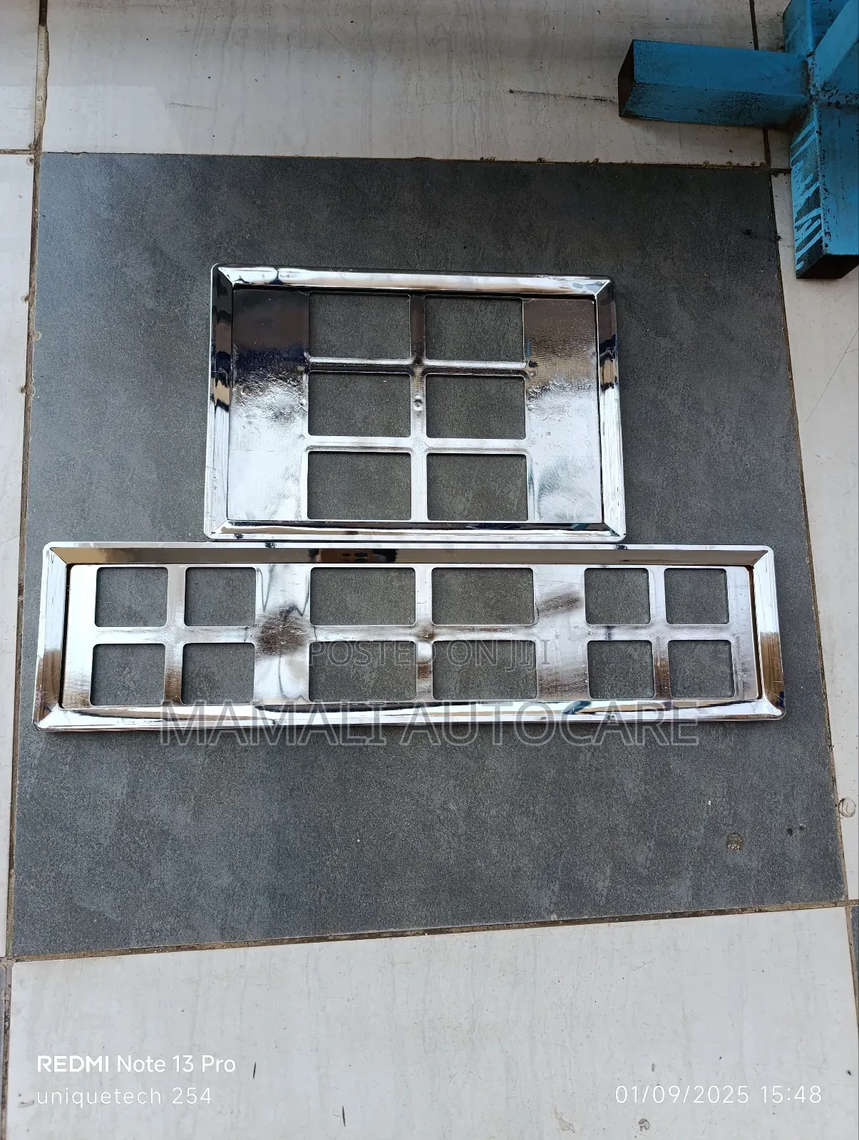 Universal Old Chrome Number Plate Holder/ Car Plate Holder