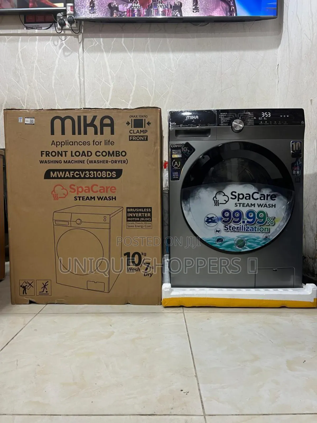 Mika* Washing Machine*, 10/7kg Washer Dryer Combo, Fully Automatic,