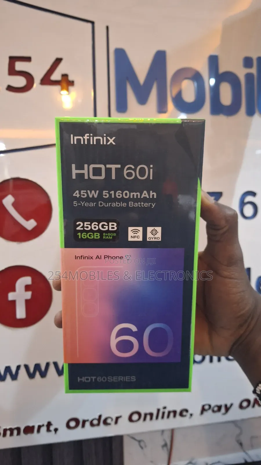 New Infinix Hot 60i 256 GB Black