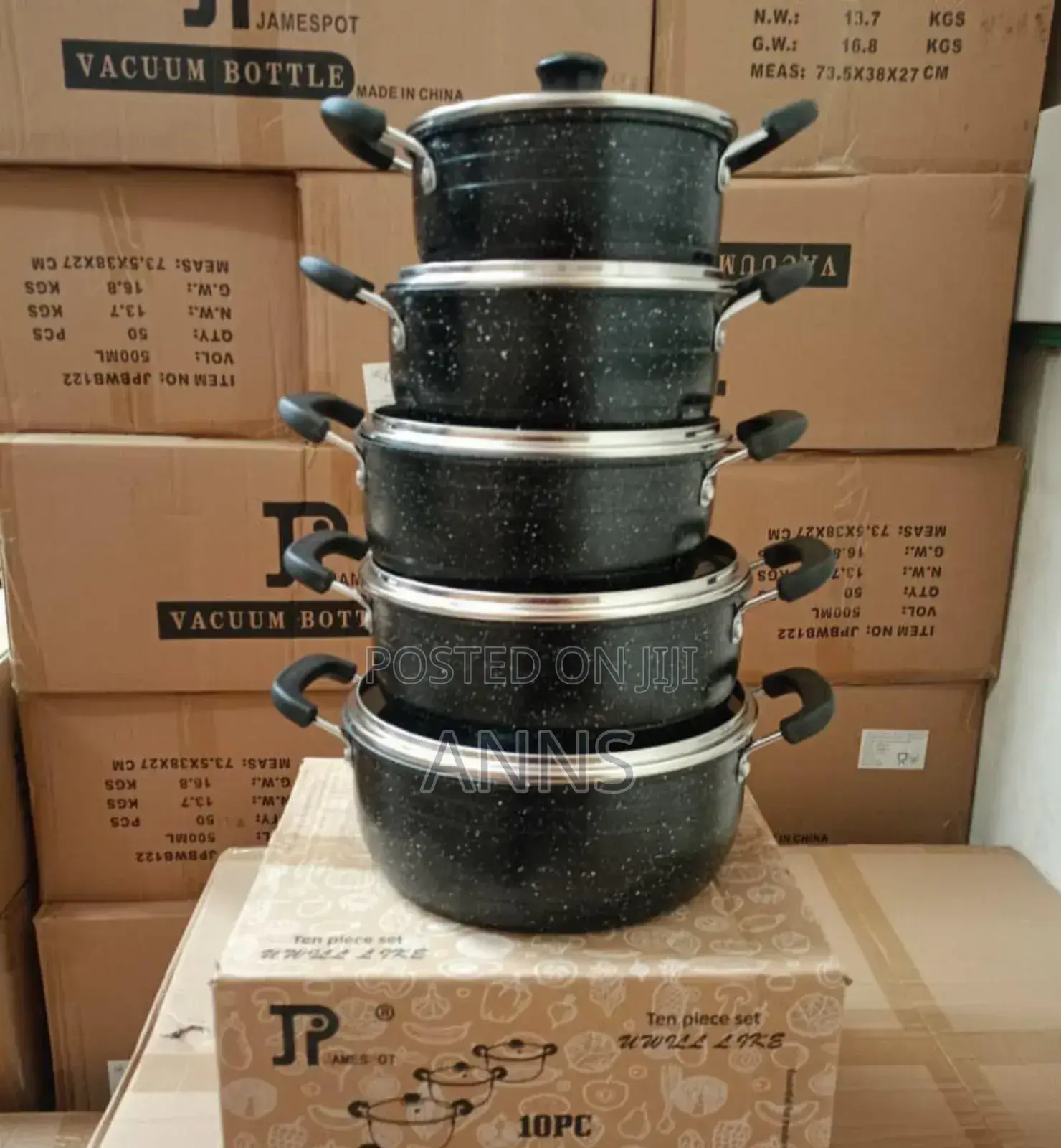 James Pot Black Cookware Set(Wove)