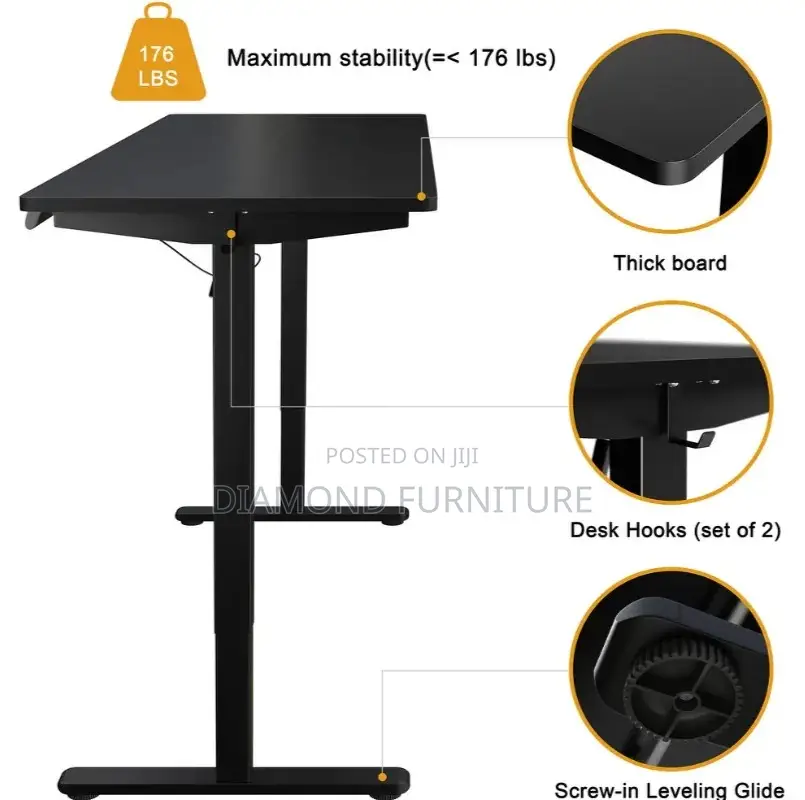 Office Furniture; Compact (1.5m) Electric Table for Small Workspaces