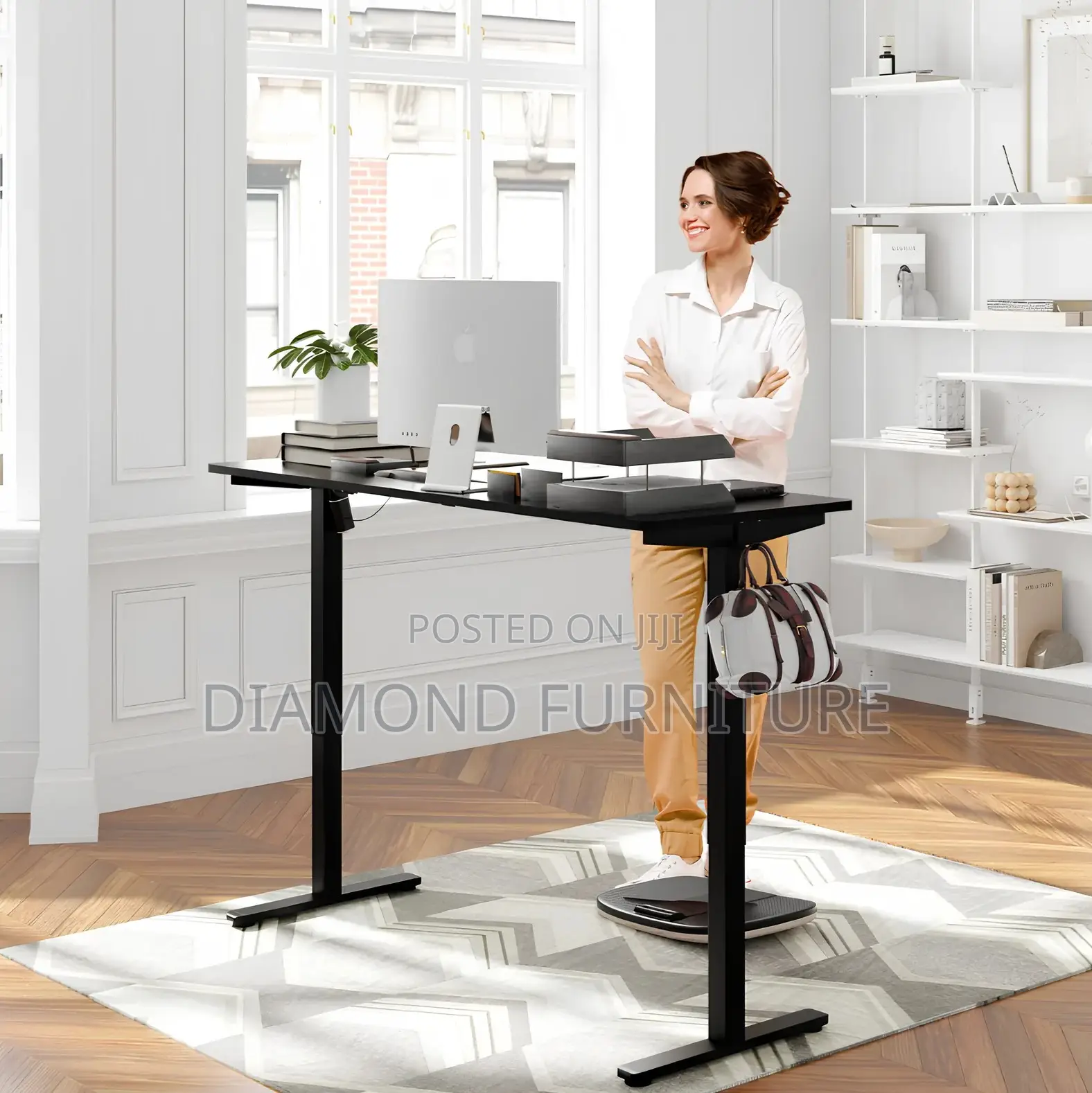 Office Furniture; Compact (1.5m) Electric Table for Small Workspaces