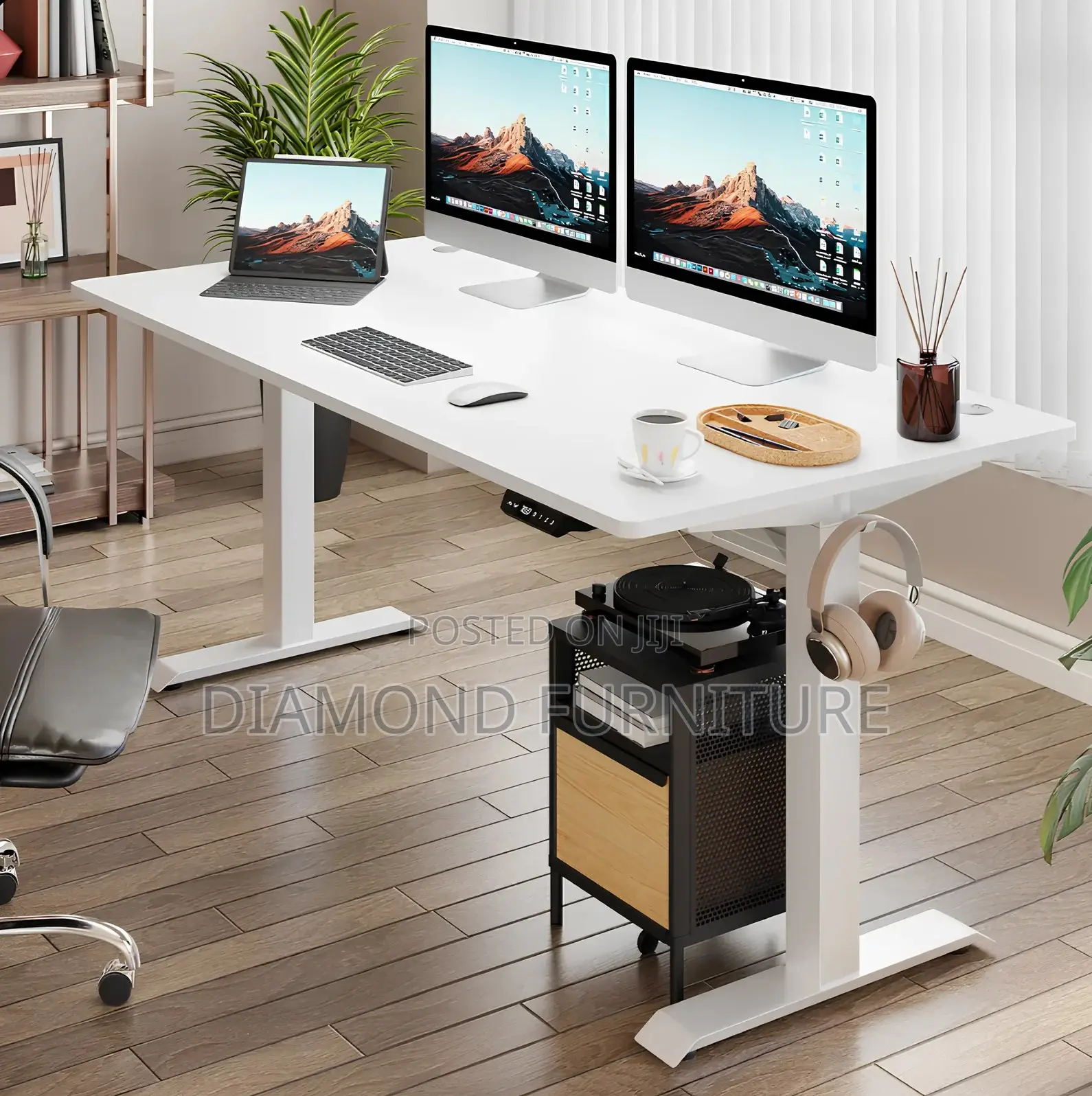 Office Furniture; Compact (1.5m) Electric Table for Small Workspaces