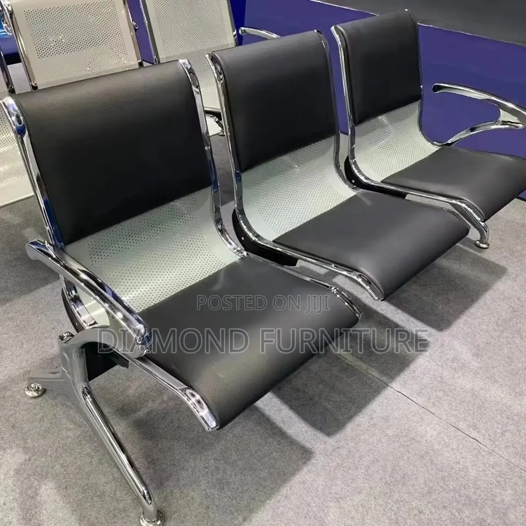 Office Furniture; Heavy Duty 3--Seater Waiting Chair for Public Spaces