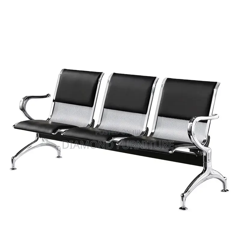 Office Furniture; Heavy Duty 3--Seater Waiting Chair for Public Spaces