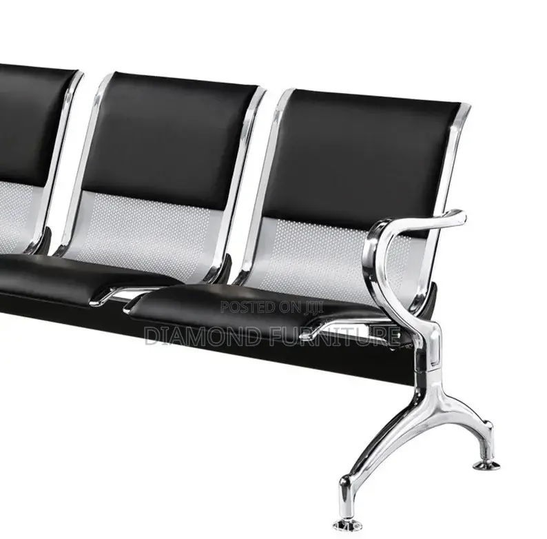 Office Furniture; Heavy Duty 3--Seater Waiting Chair for Public Spaces