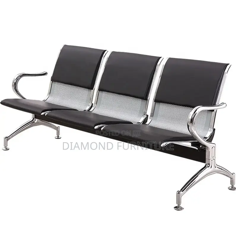 Office Furniture; Heavy Duty 3--Seater Waiting Chair for Public Spaces