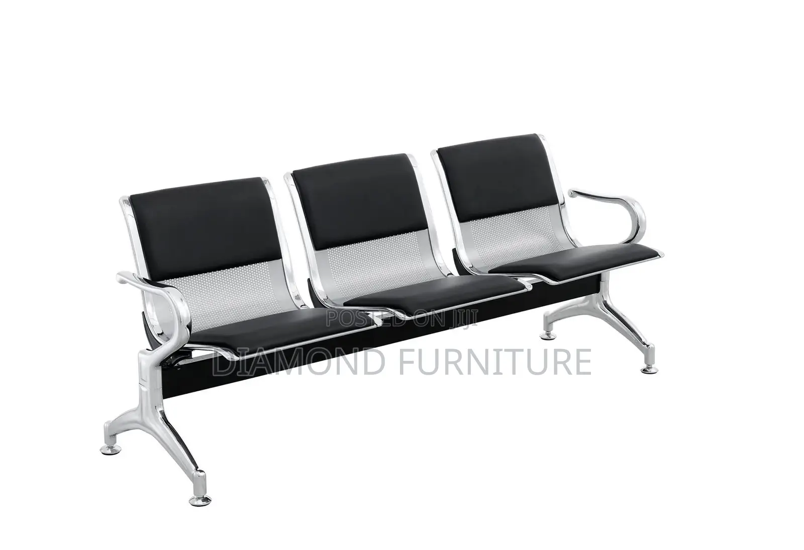 Office Furniture; Heavy Duty 3--Seater Waiting Chair for Public Spaces