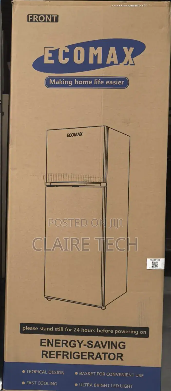 Ecomax 230 Litres Dark Silver Double Door Refrigerator