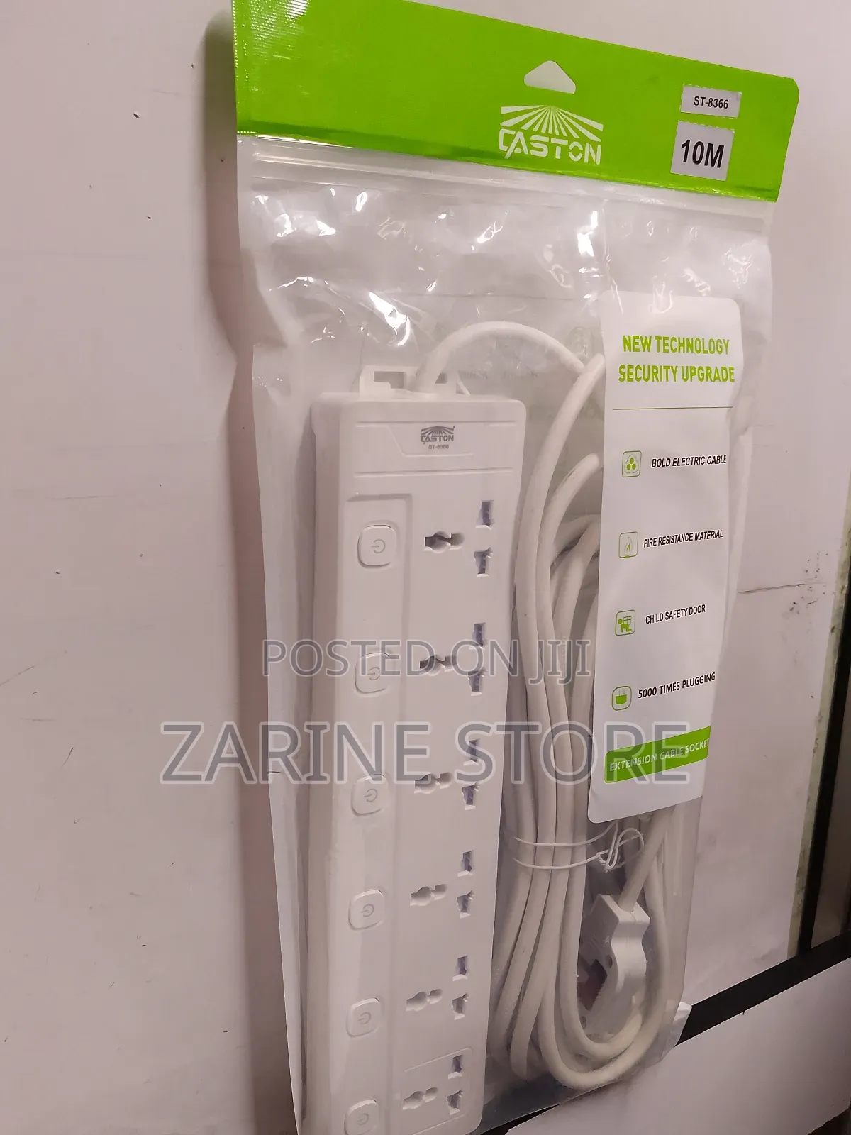 Caston 6 Ways Power Extension Corded 10 Metres Long Safe to Use