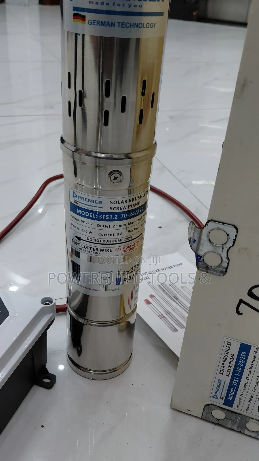 Premier Dc Solar Submersible Pump 140m Head 750w